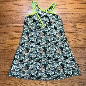 B•Passionate Camouflage Y2K Vintage Criss Cross Neck Mini Dress b7